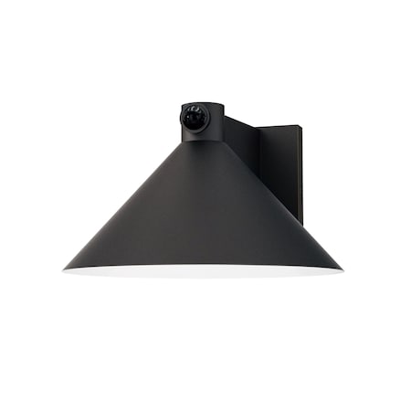 Maxim Lighting Conoid Large LED Outdoor Wall Sconce W/ Dusk-Dawn, Black 86143BK/MSP